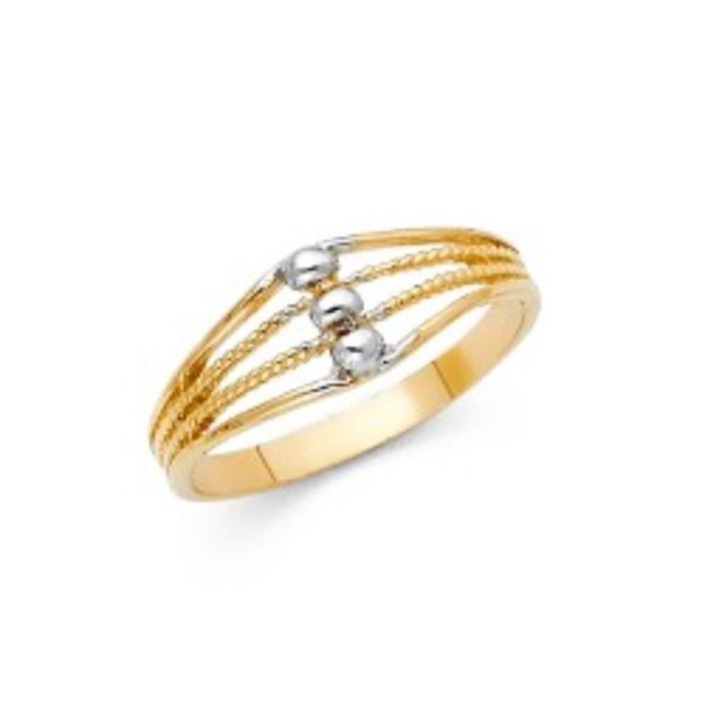 14k Solid Real Yellow vintage look Ring
